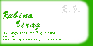 rubina virag business card